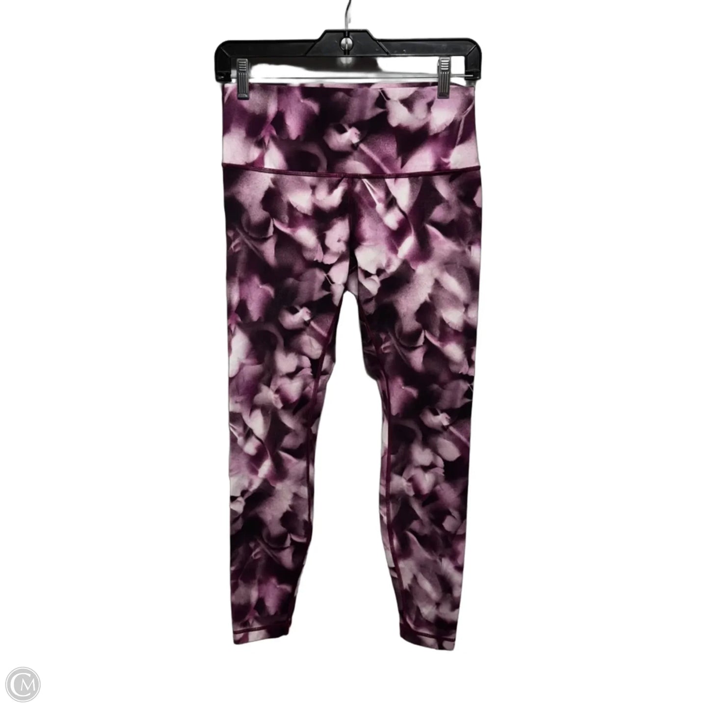 Athletic Leggings By Lululemon In Purple & White, Size: 8