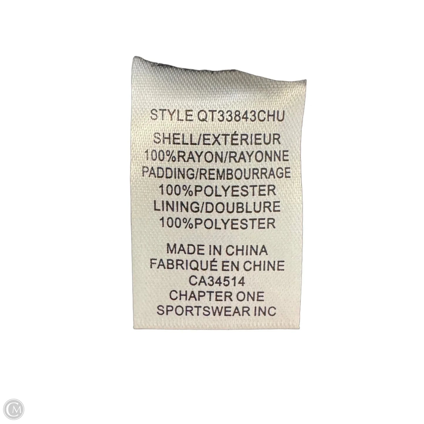 Jacket Quilted By Autres Filles In Black & Cream, Size: S