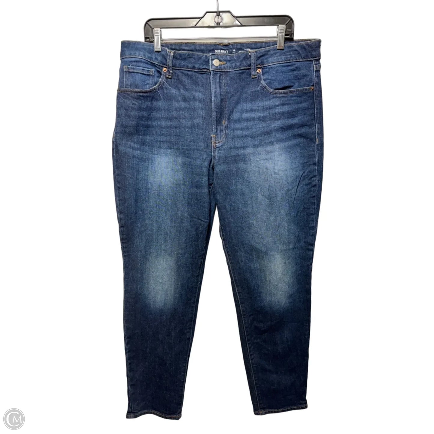 Mid Rise OG Straight Jeans By Old Navy In Blue Denim, Size: 14 tall