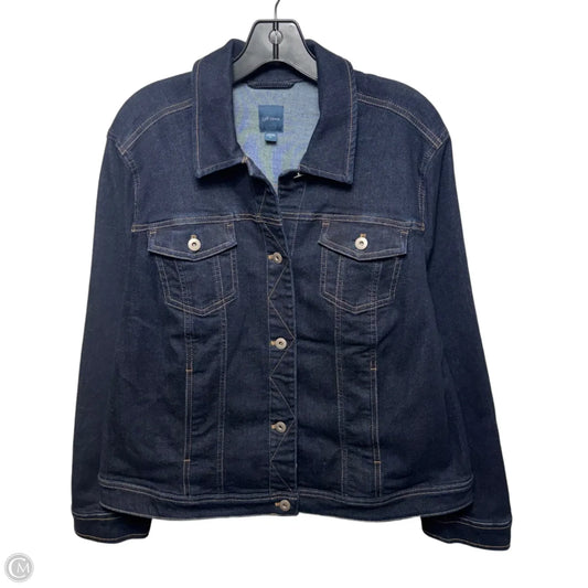 Jacket Denim By J. Jill In Blue Denim, Size: Xl