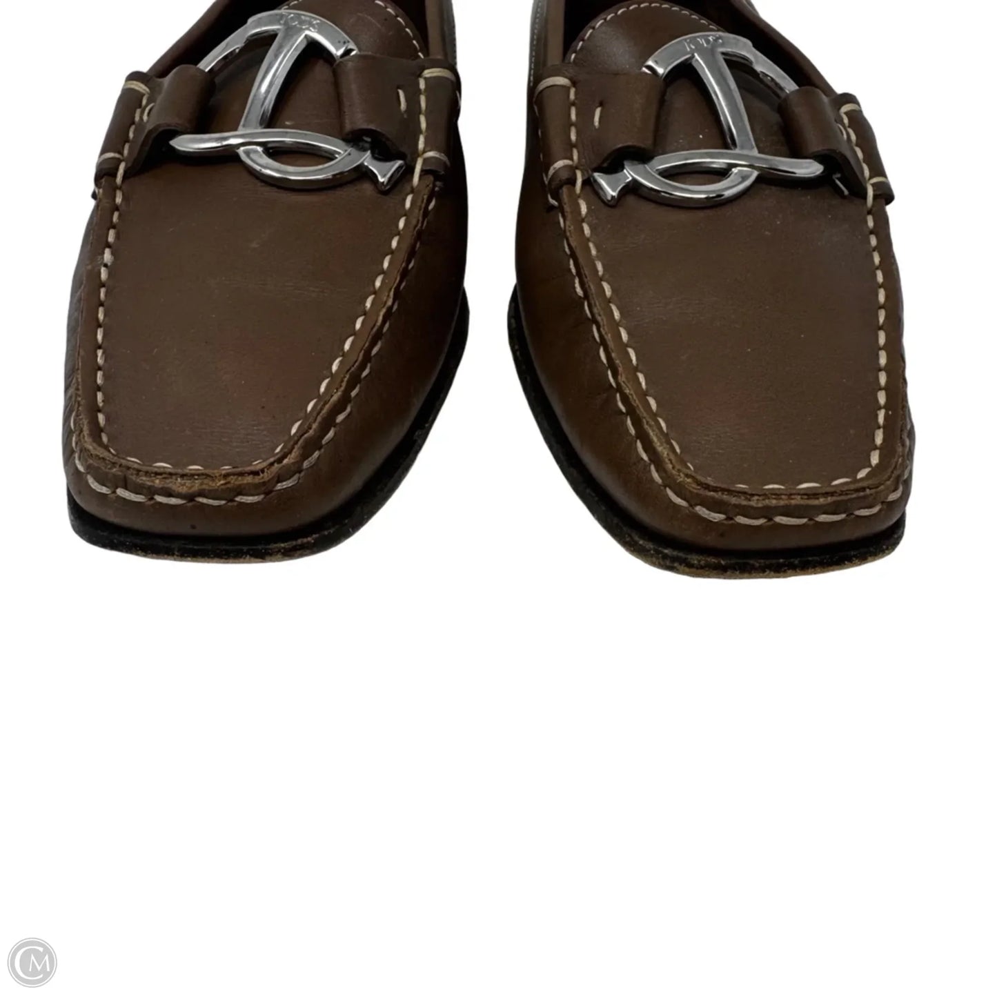 AS IS Leather Buckle Loafers Luxury Designer By Tods In Brown, Size: 6.5 (36.5)