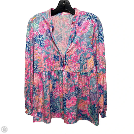 Top Long Sleeve Designer By Lilly Pulitzer In Multi-colored, Size: S
