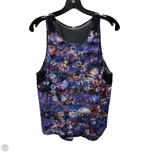 Athletic Tank Top By Lululemon In Floral Print, Size: M ESTIMATED