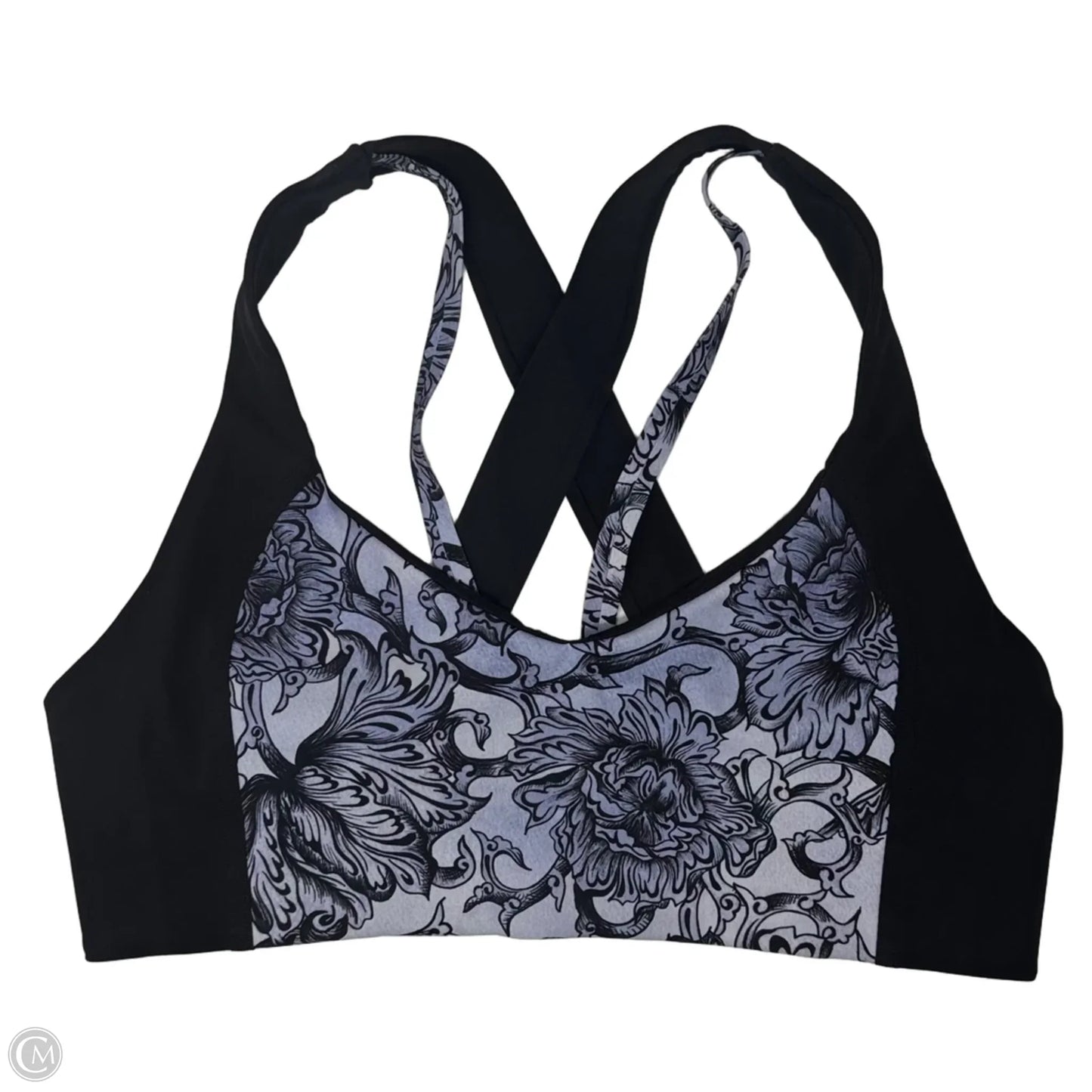 Athletic Bra By Lululemon In Black & Purple, Size: 12