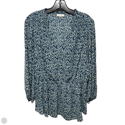 Top Long Sleeve By Olivia Grey In Floral Print, Size: 1x