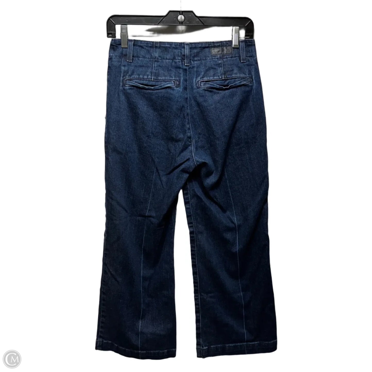 Juliette Wide Leg Crop Jeans By Adriano Goldschmied In Blue Denim, Size: 2