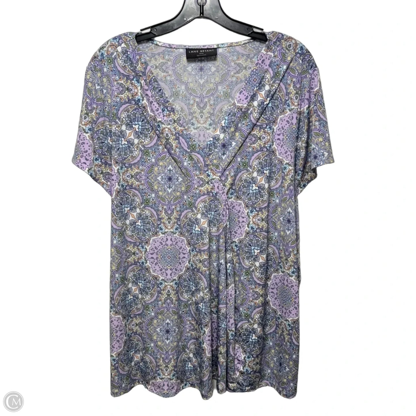 Top Short Sleeve By Lane Bryant In Floral Print, Size: 22