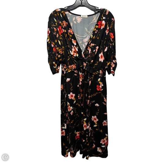 Dress Casual Midi By Kiyonna In Floral Print, Size: 22