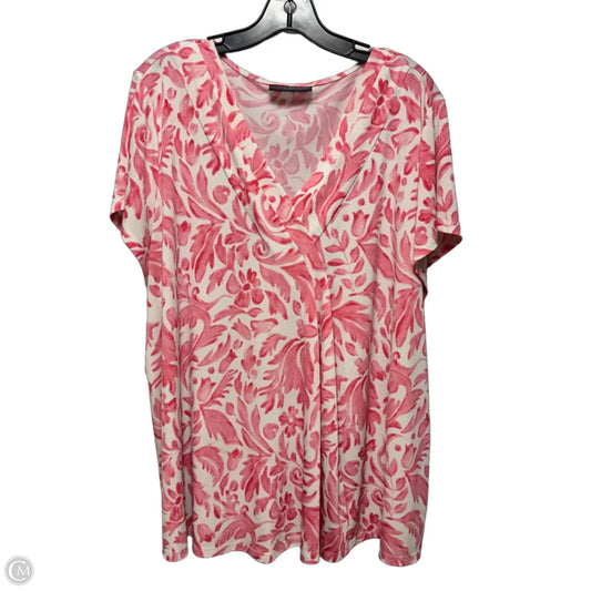 Top Sleeveless By Lane Bryant In Red & White, Size: 22