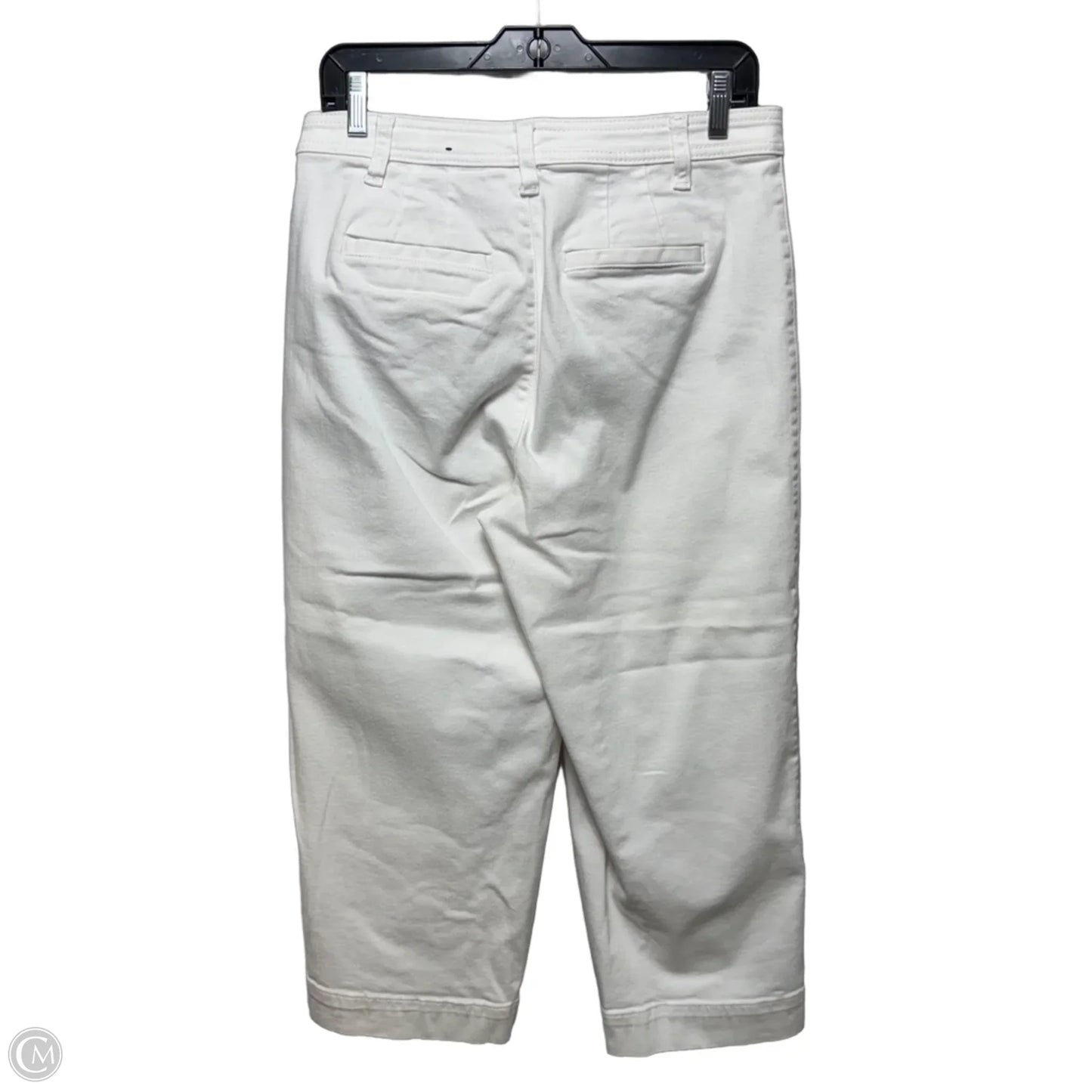 High Waist Wide Crop Jeans By Talbots In White, Size: 8