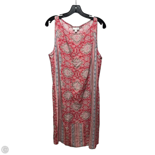 Dress Casual Maxi By J. Jill In Red & White, Size: L