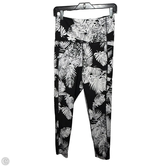 Athletic Capris By Nicole Miller In Black & White, Size: L