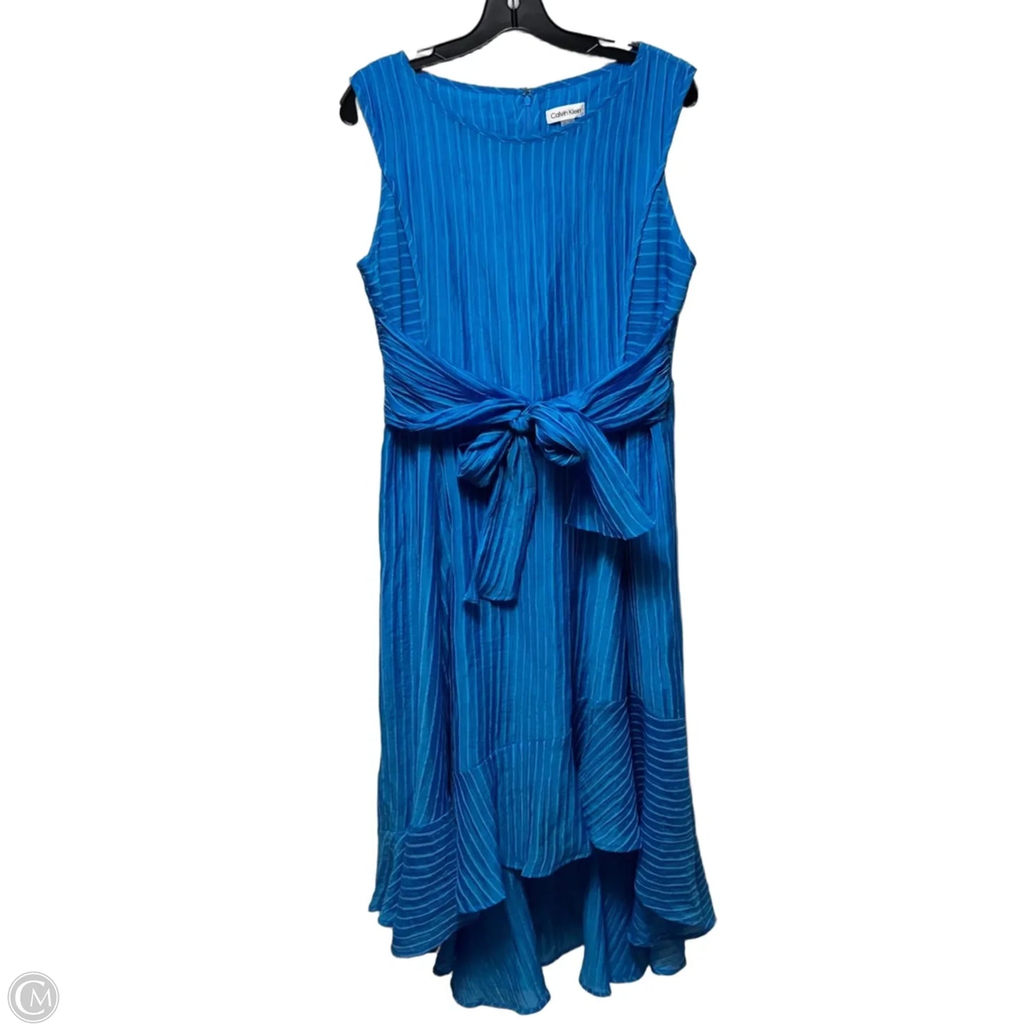 High Low Dress Casual Midi By Calvin Klein In Blue, Size: 12
