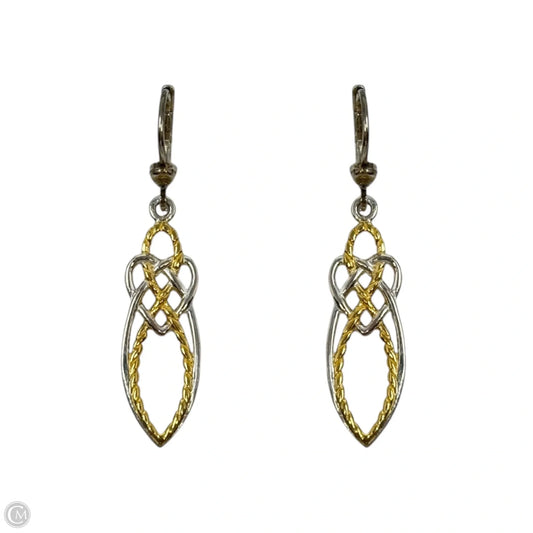 Irish Knot Two Tone Dangle Earrings