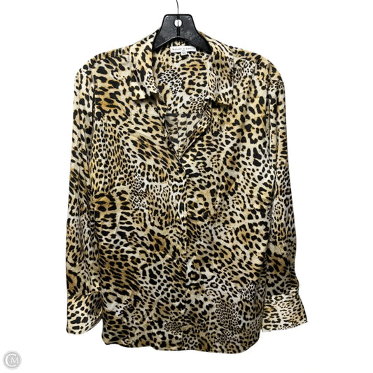 Top Long Sleeve By Maison Damelie In Animal Print, Size: M