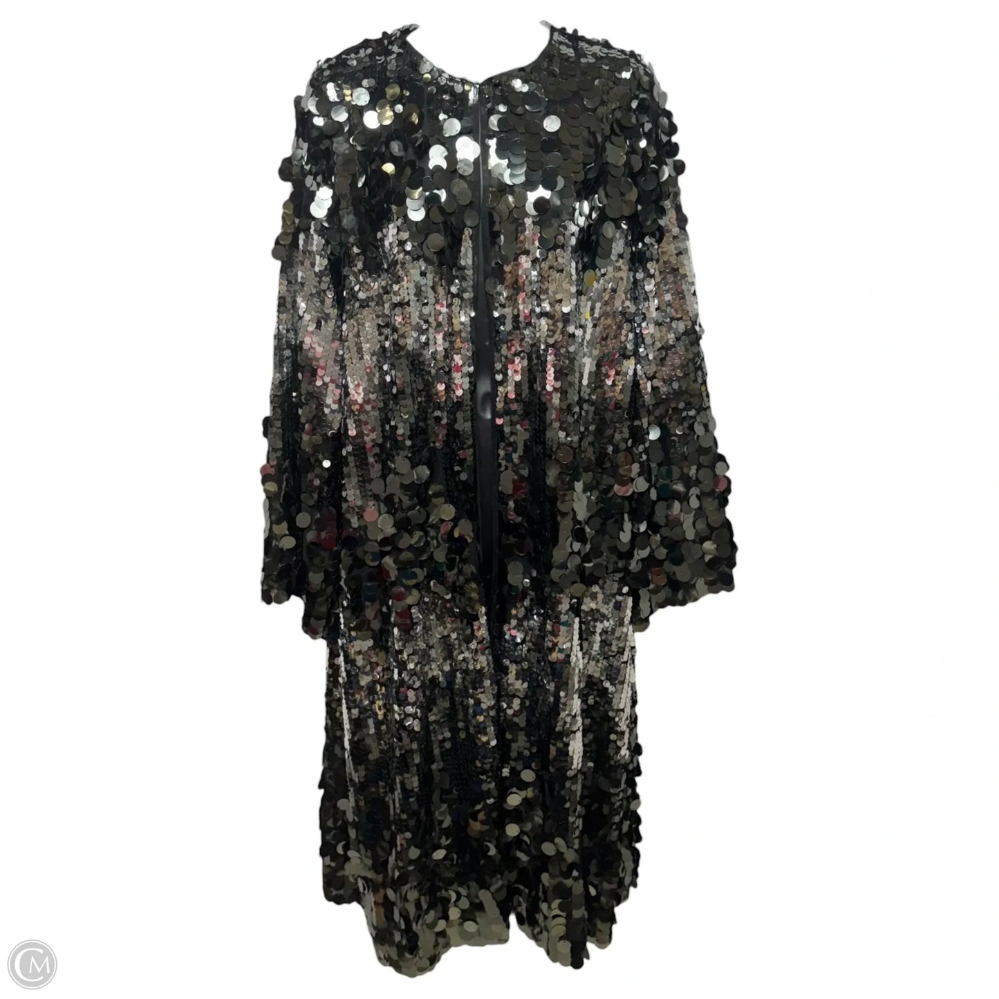 Sequin Mesh Duster Cardigan By Anthropologie In Black, Size: Osfm