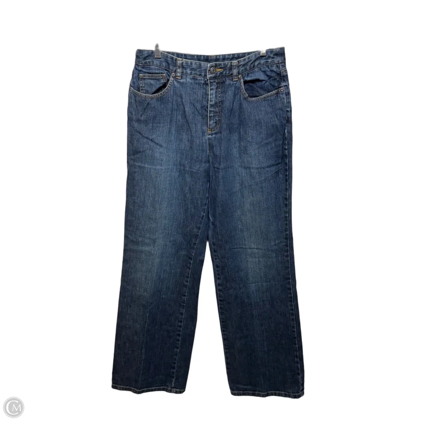 Jeans Stretch Wide Leg By Talbots In Blue Denim, Size: 10