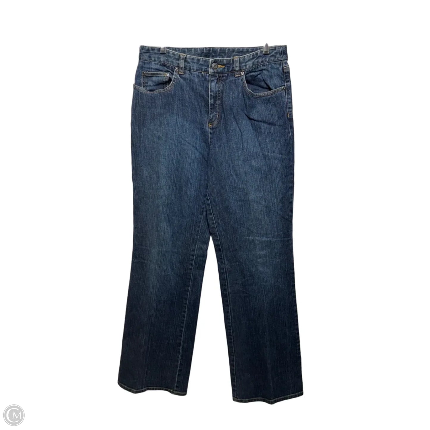 Jeans Wide Leg By Talbots In Blue Denim, Size: 10 Long