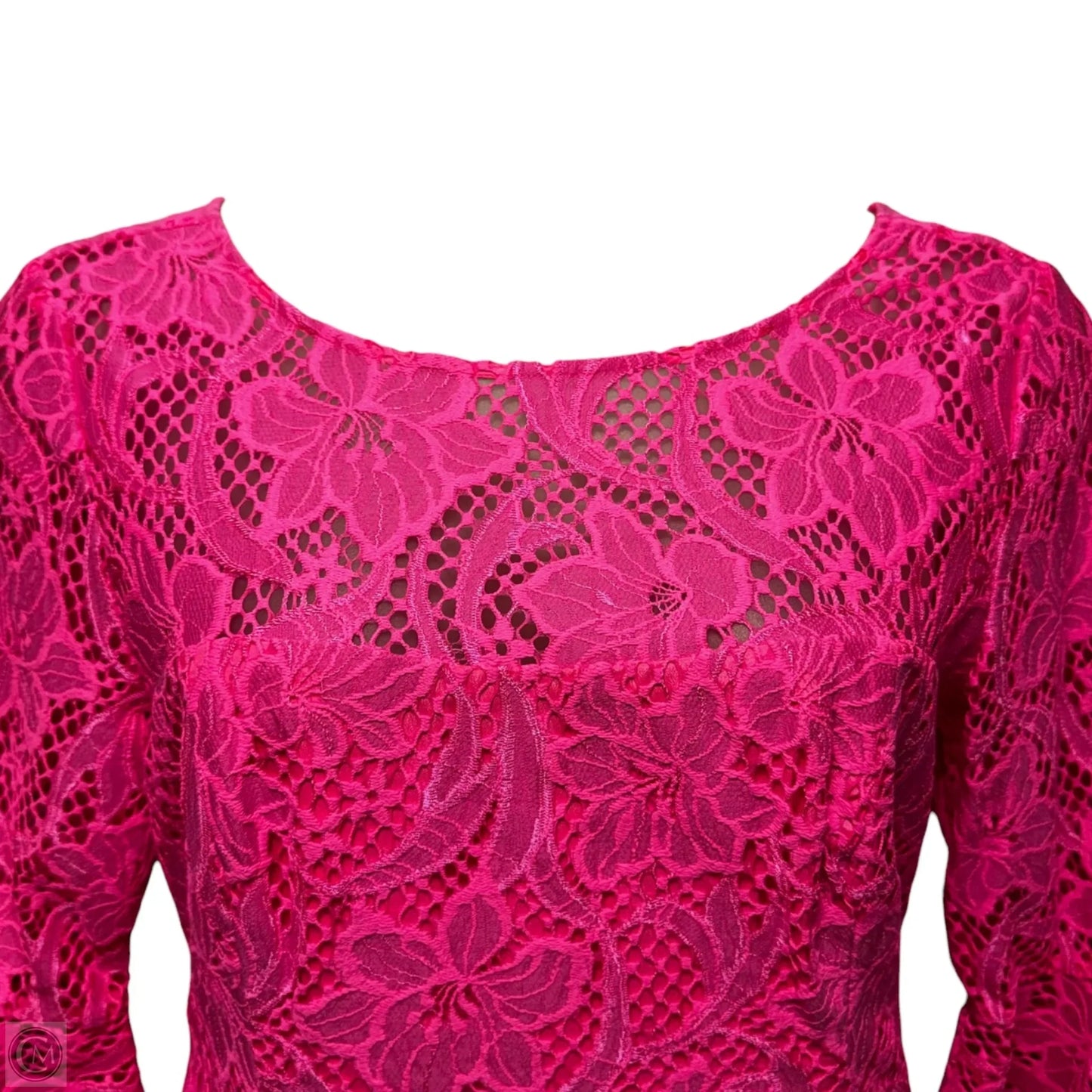 Allyson Dress Designer By Lilly Pulitzer In Pink Tropics Floral Vine Lace, Size: 14