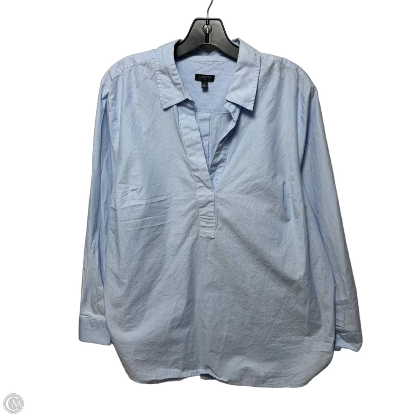 Top Long Sleeve By Talbots In Striped Pattern, Size: Xl Petite