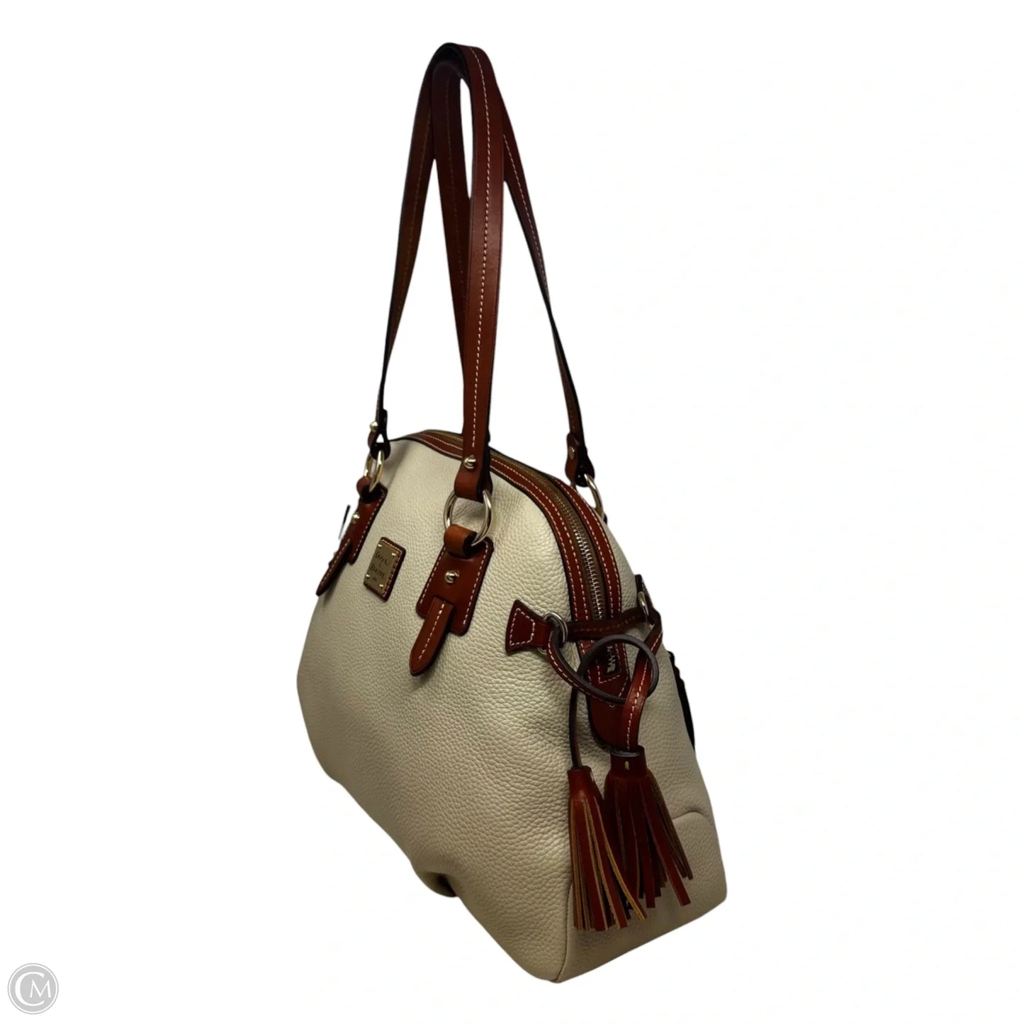 Domed Florentine Leather Satchel Designer By Dooney And Bourke, Size: Large