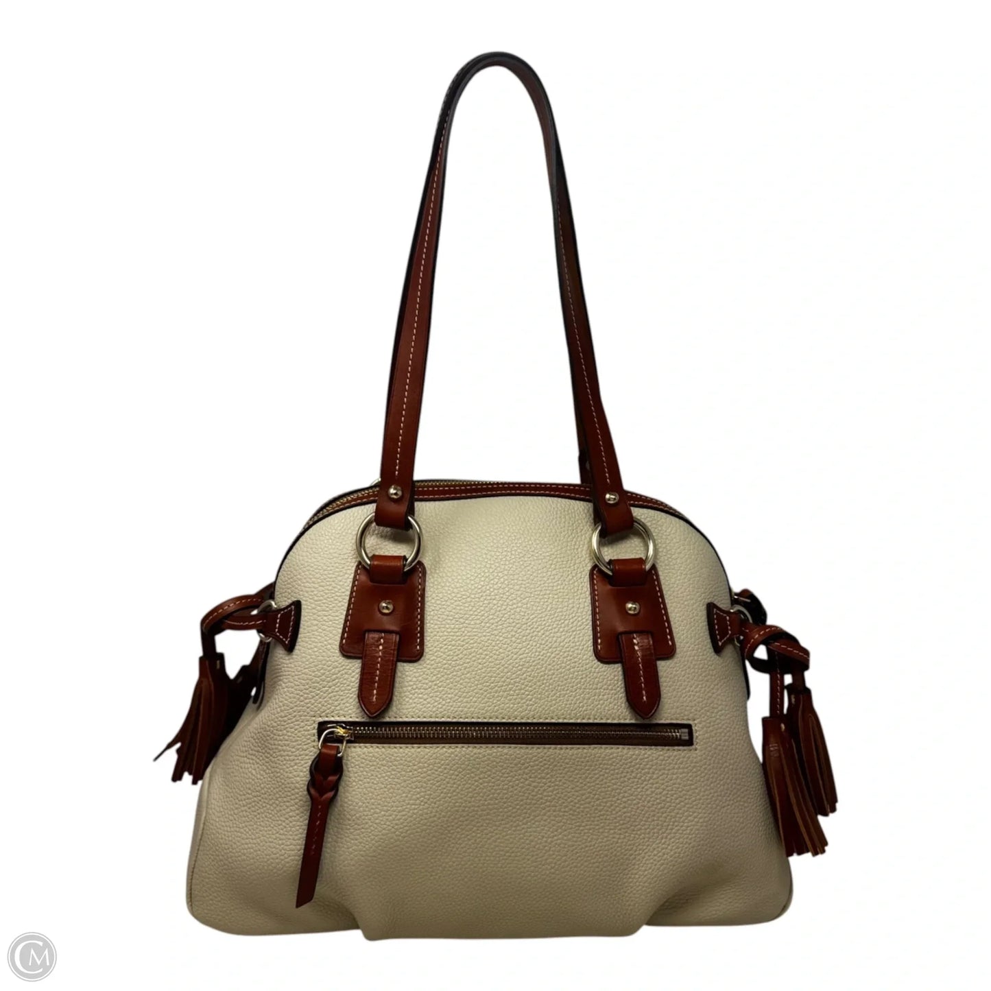 Domed Florentine Leather Satchel Designer By Dooney And Bourke, Size: Large