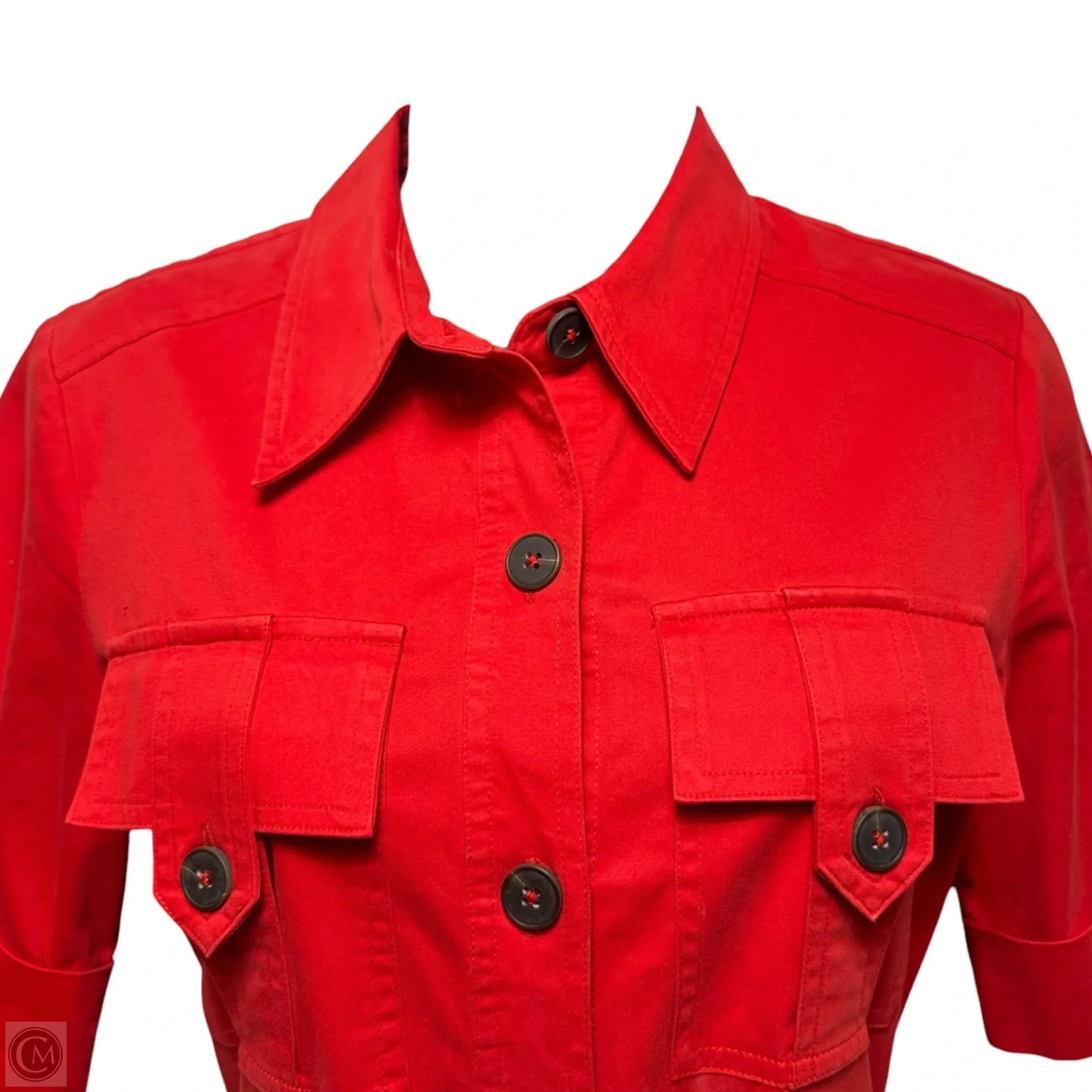 Belted Utility Dress Designer By Derek Lam In Red, Size: 6 (38)