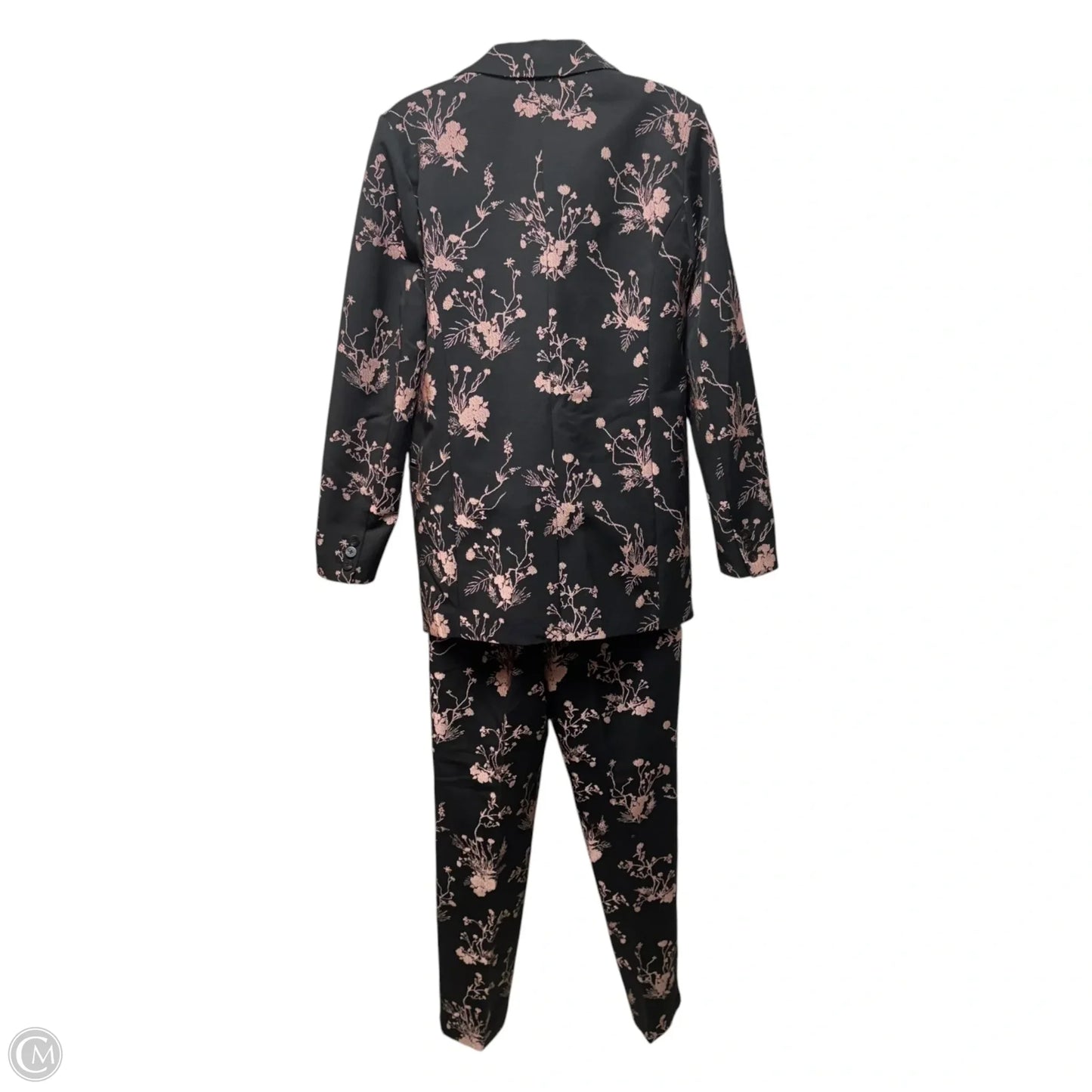 Blazer & Pants Set By Scotch & Soda In Black & Pink, Size: S