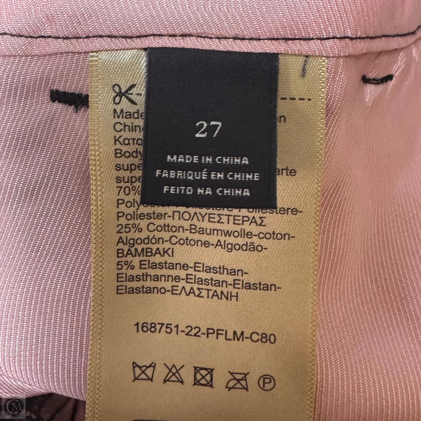 Blazer & Pants Set By Scotch & Soda In Black & Pink, Size: S