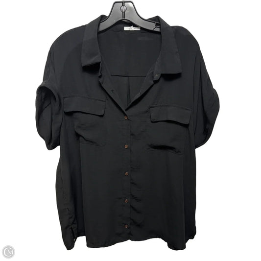 Top Short Sleeve By Maurices In Black, Size: Xxl