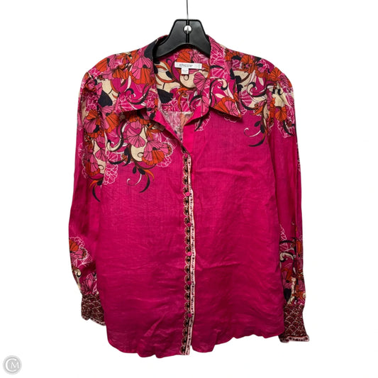 Top Long Sleeve By Chicos In Pink & Purple, Size: 14