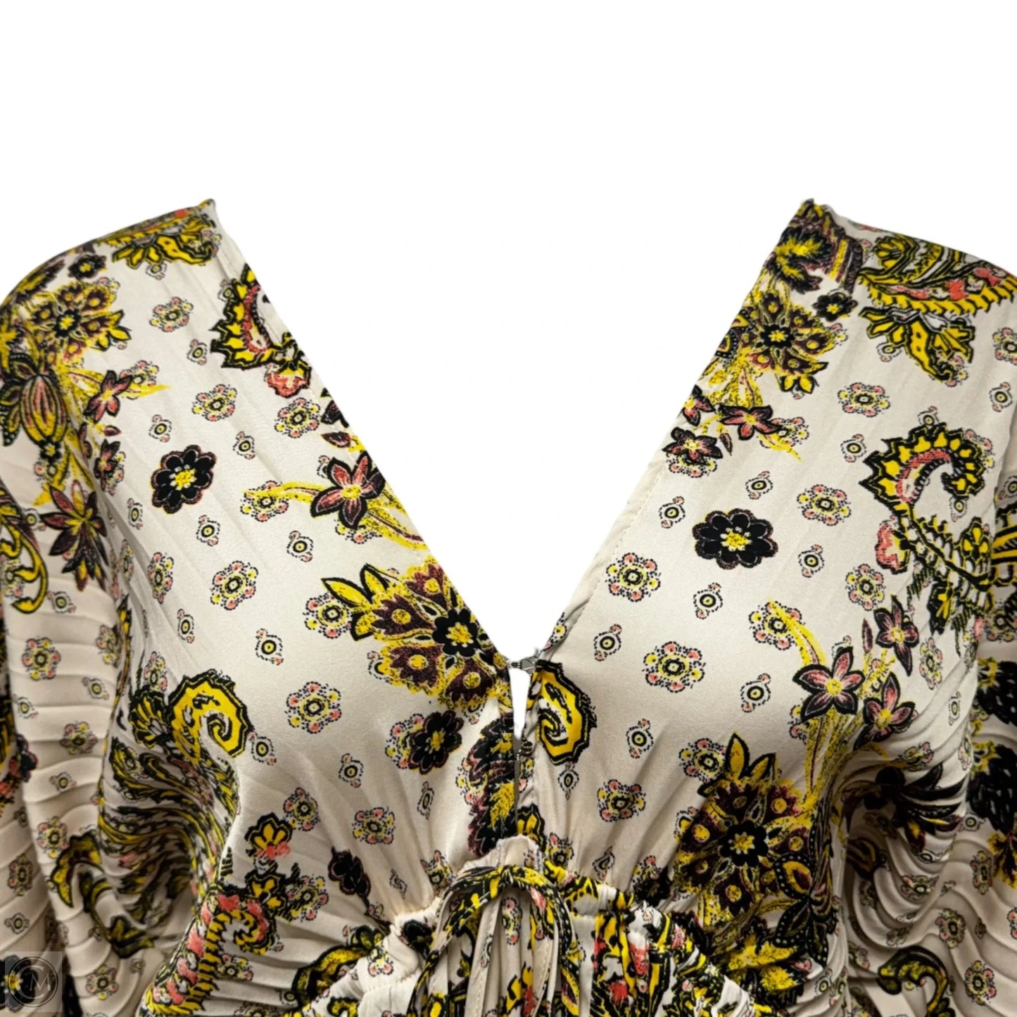 Arzel Mini Dress By Free People In Cream & Yellow, Size: M