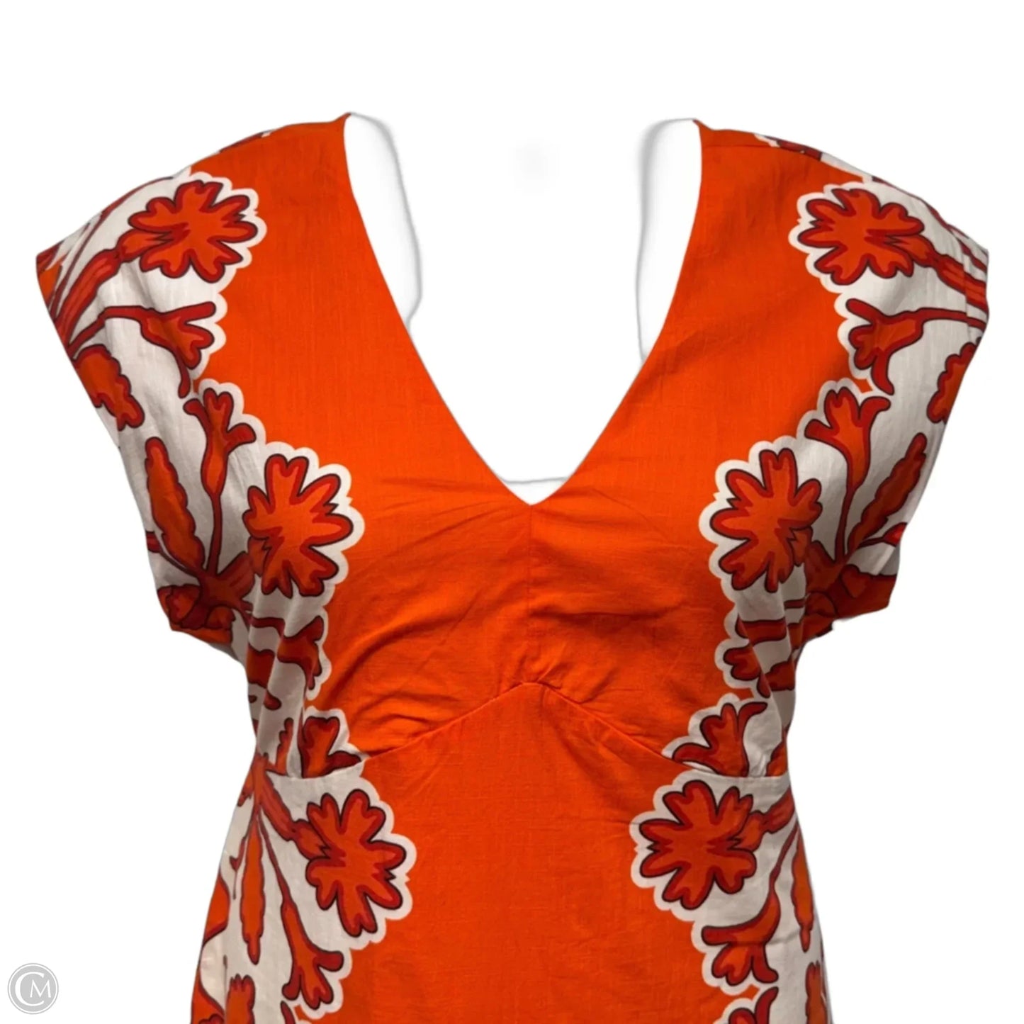 Dress Casual Maxi By Anna Cate In Orange & White, Size: L
