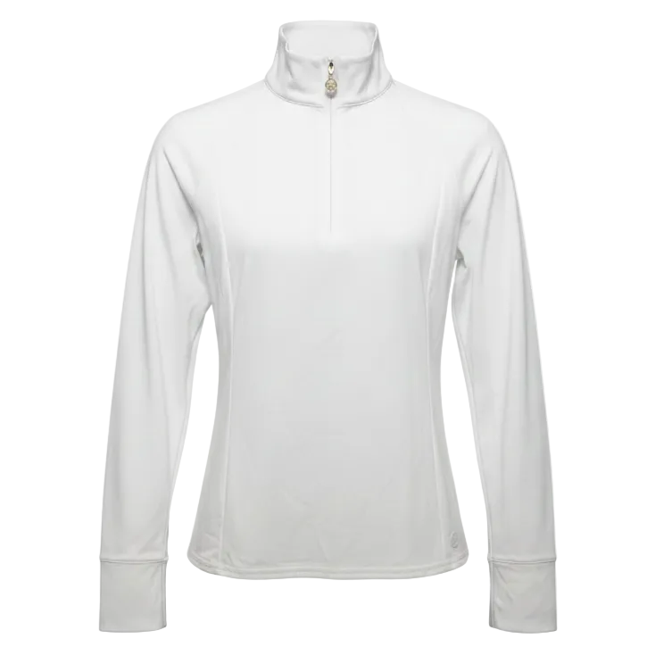 Marion Half-Zip Sunguard Top Designer By Luxletic Lilly Pulitzer In White, Size: XS