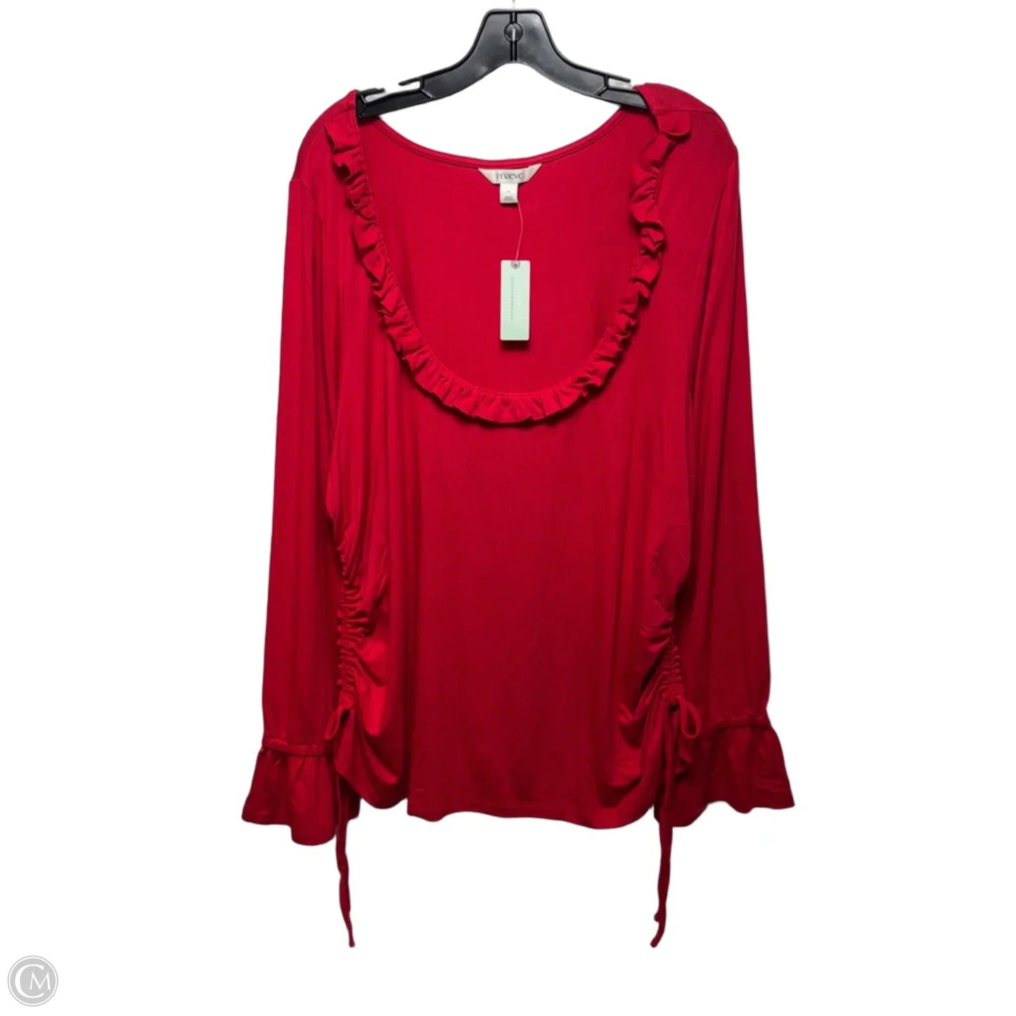 Top Long Sleeve By Maeve In Red, Size: 3x