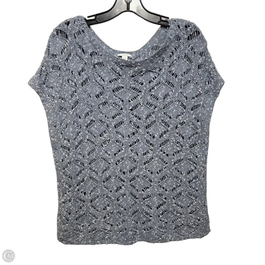 Open Knit Sleeveless Sweater By Pure Jill In Blue, Size: M