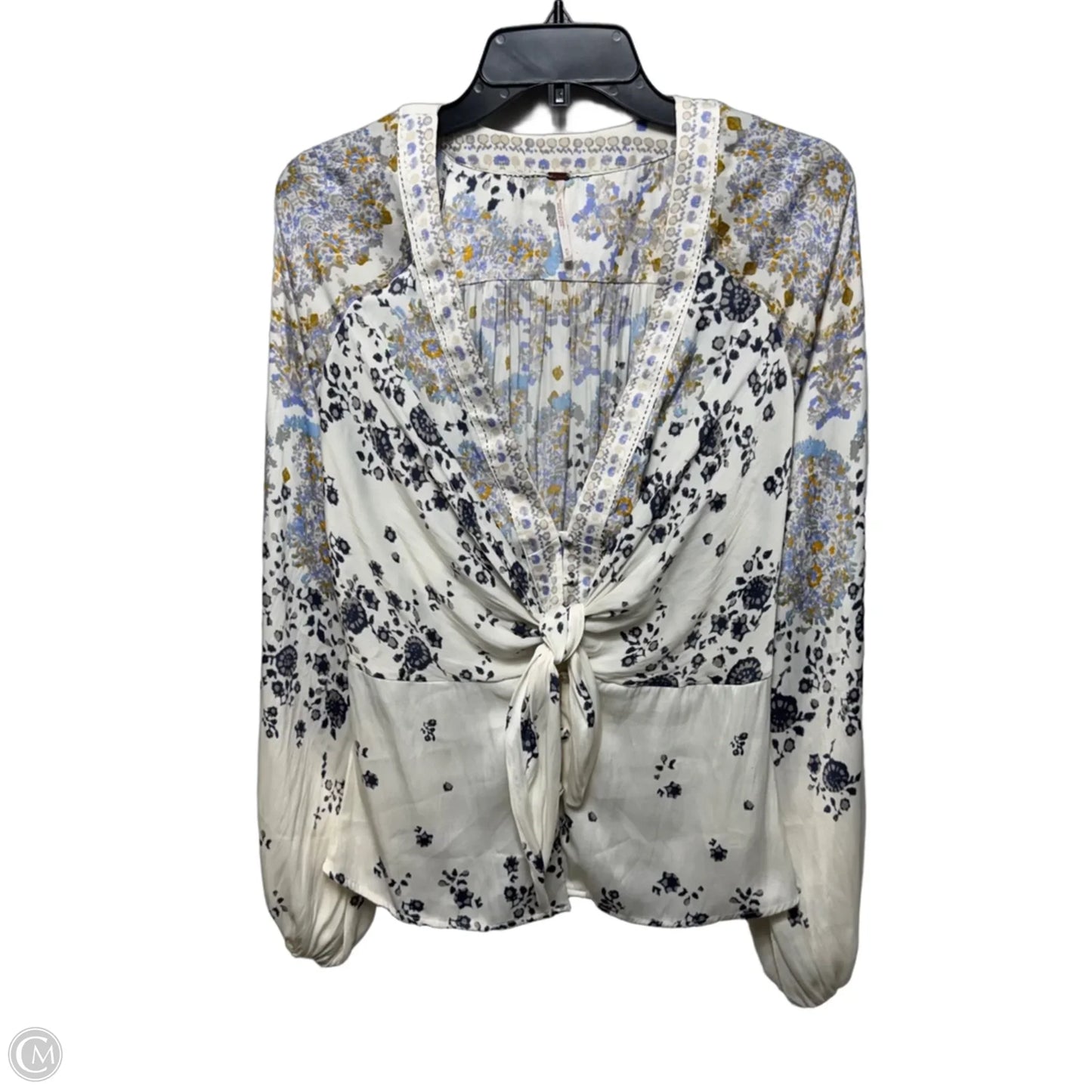 Top Long Sleeve By Free People In Floral Print, Size: M