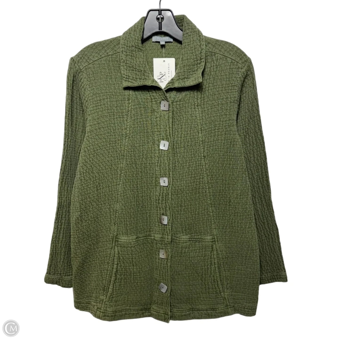 Jacket Shirt By Habitat In Green, Size: Xs