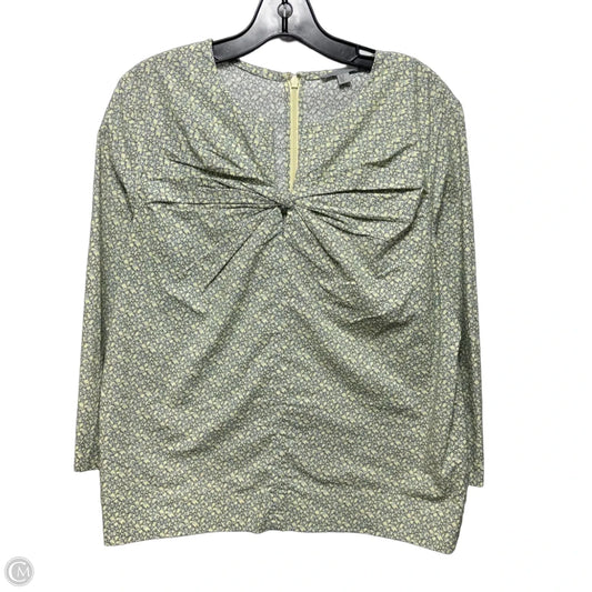 Top Long Sleeve By Cos In Grey & Yellow, Size: 10