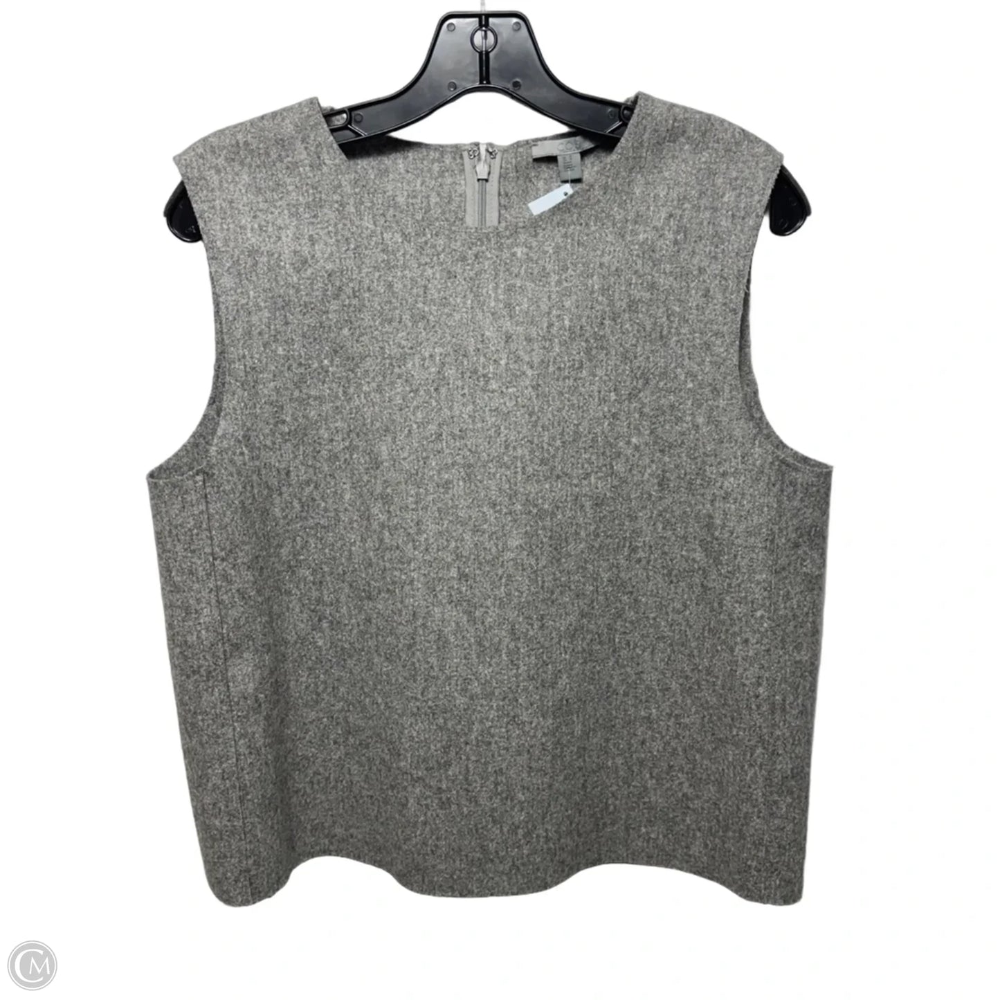 Wool Blend Top Sleeveless By Cos In Grey, Size: 10
