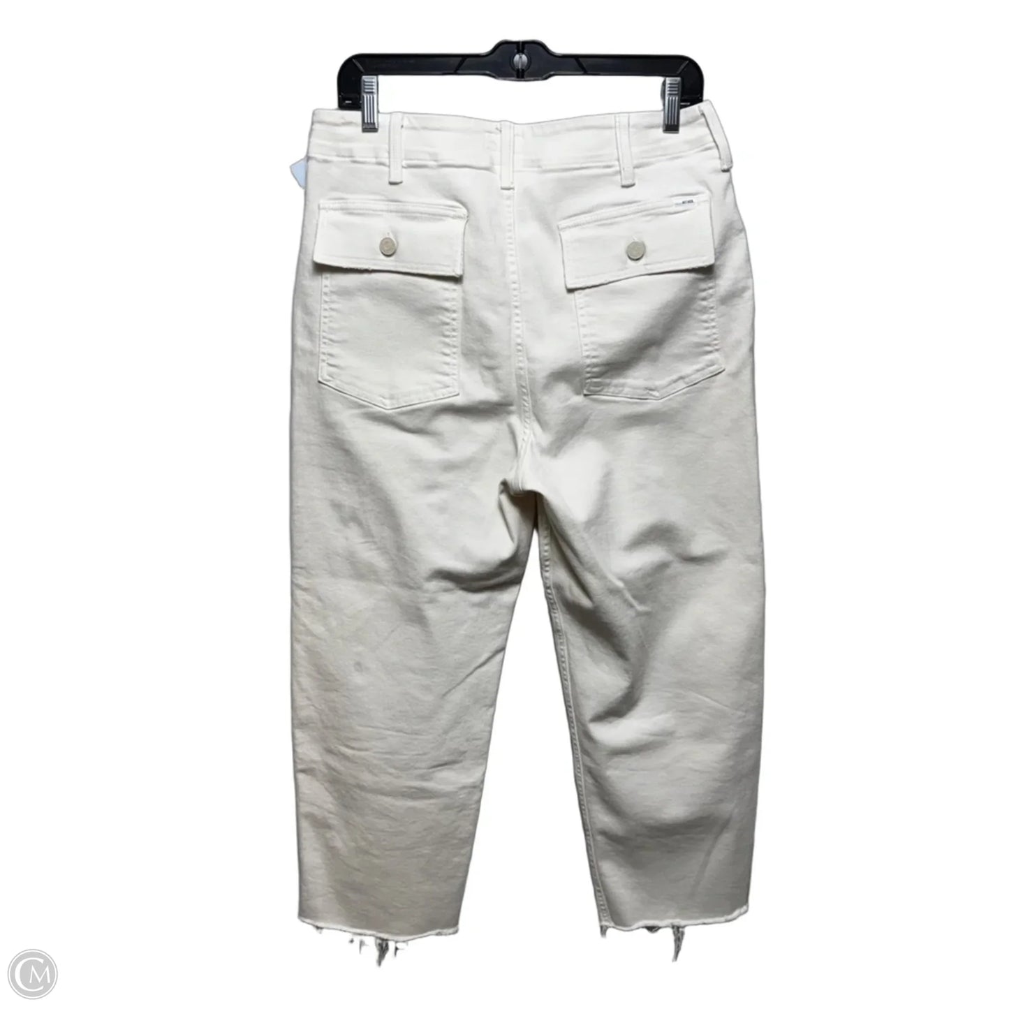 Jeans Cropped By Mother In White, Size: 8