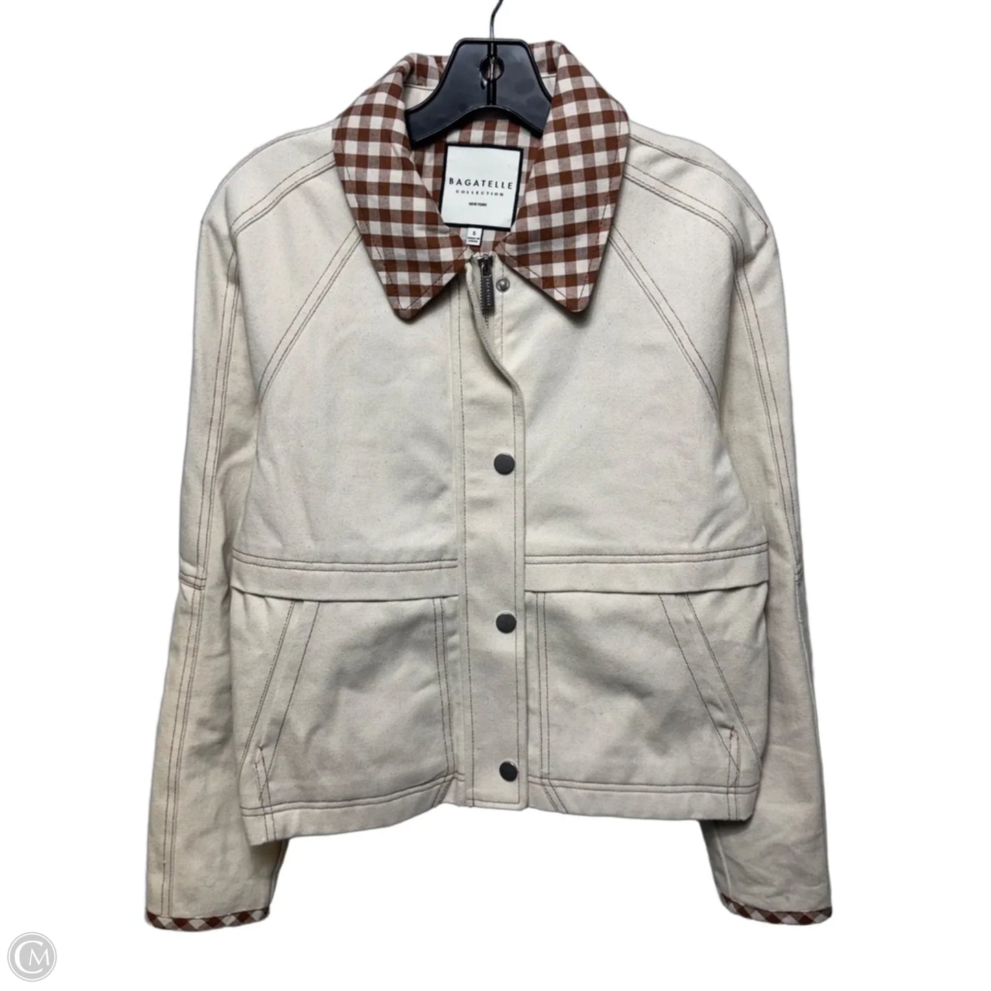 Jacket Denim By Bagatelle In Cream Denim, Size: S