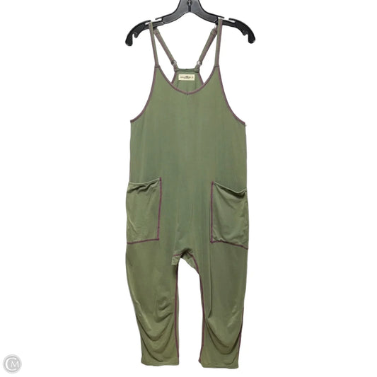 Contrast Stitch Jumpsuit By Natural Life In Green, Size: S