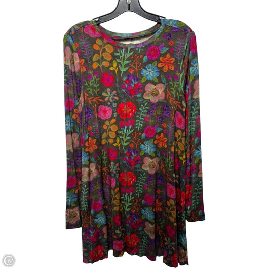 Tunic Long Sleeve By Natural Life In Floral Print, Size: S