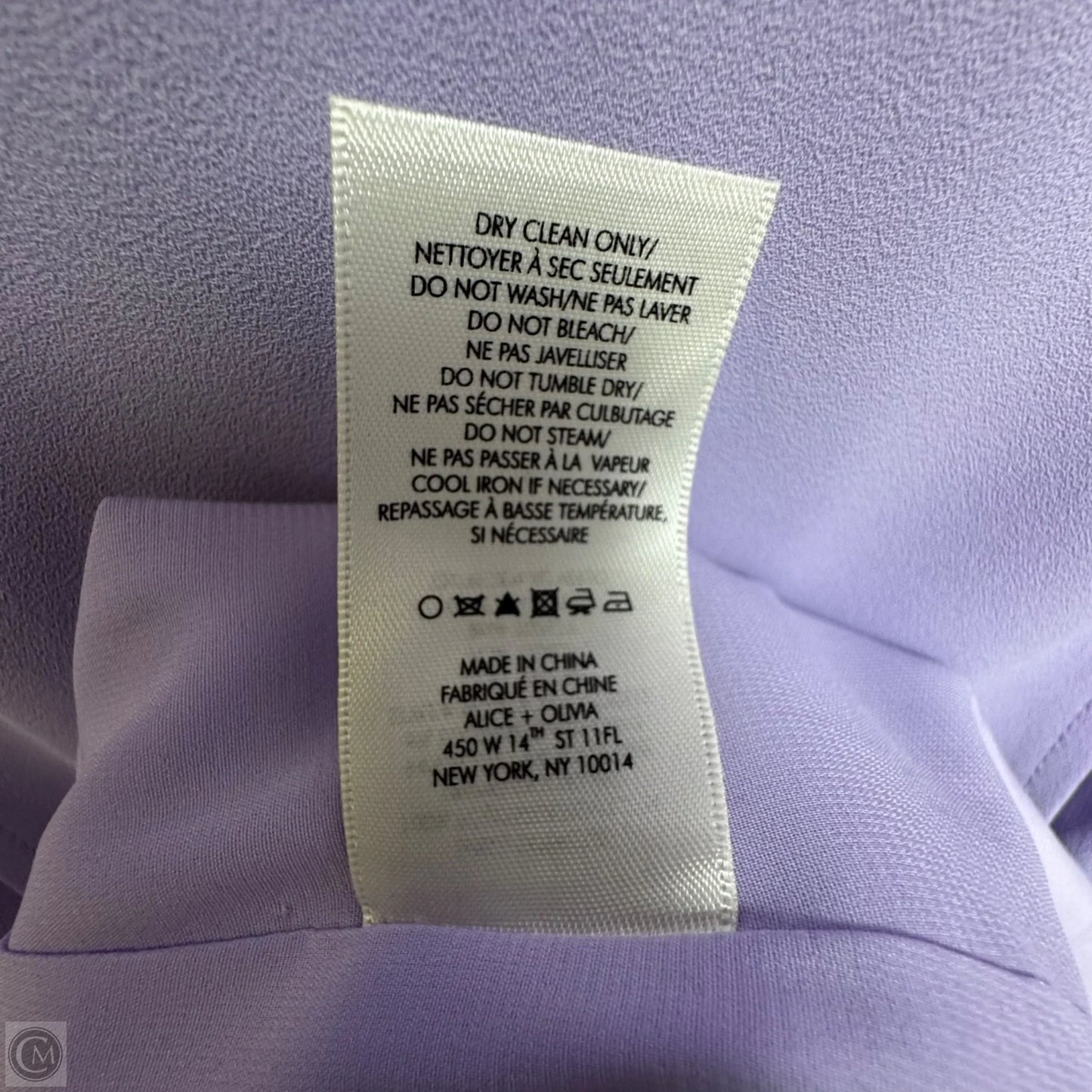 Gem Shift Dress Designer By Alice + Olivia In Lavender, Size: 8