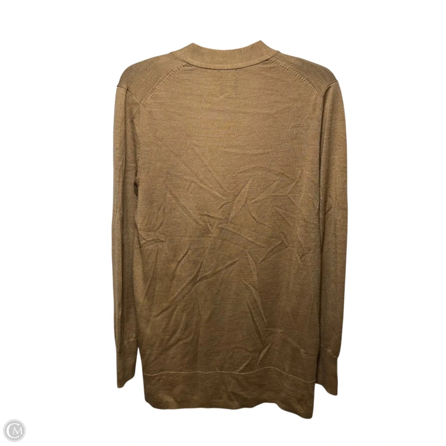 Merino Wool Sweater Cardigan By Gap In Brown, Size: L Tall