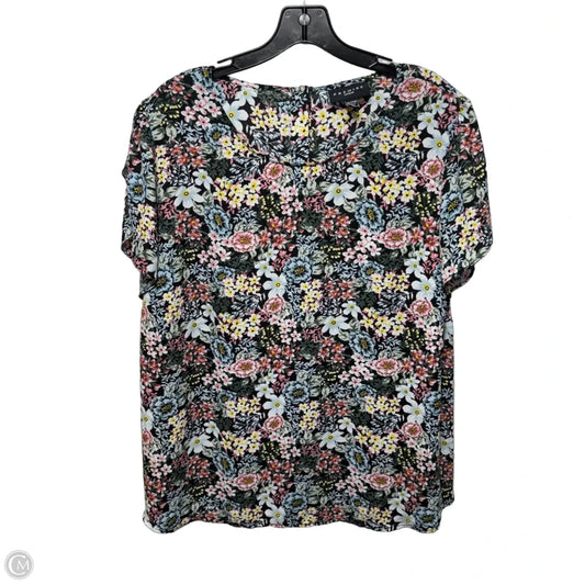 Top Short Sleeve By Premise In Floral Print, Size: 3x