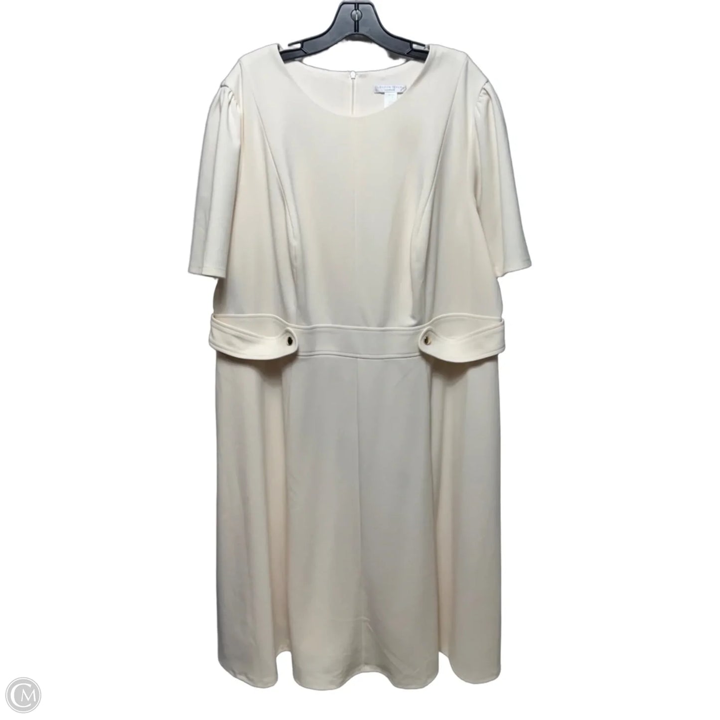 Dress Casual Midi By London Times In Cream, Size: 22