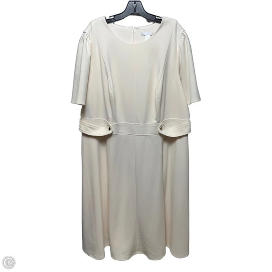 Dress Casual Midi By London Times In Cream, Size: 22