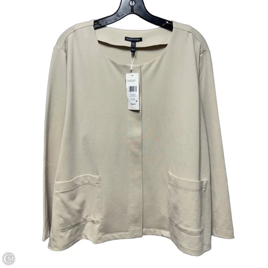 Parus Tencel Blend Jacket By Eileen Fisher In Tan, Size: 2x